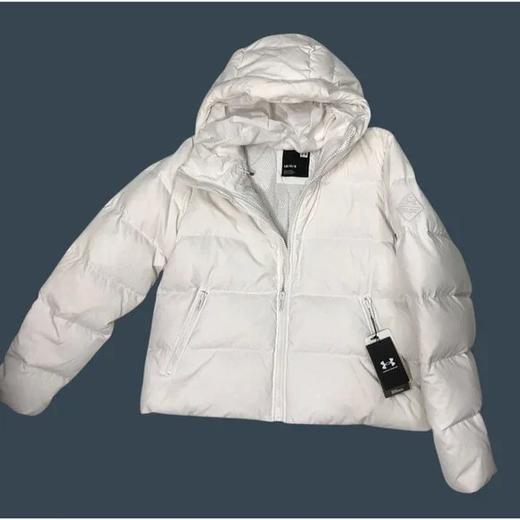 Under Armour Jacket ColdGear Infrared 700 Fill Duck Down Womens L Thermo NEW - Picture 7 of 14